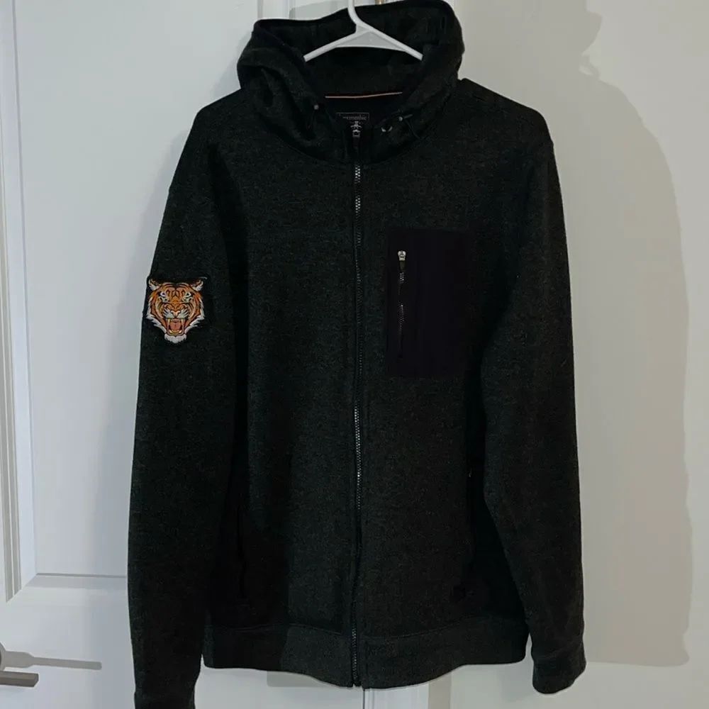 Abercrombie Fitch RARE Wildcat Tiger Hoodie Hooded Fleece Sweatshirt Jacket XL